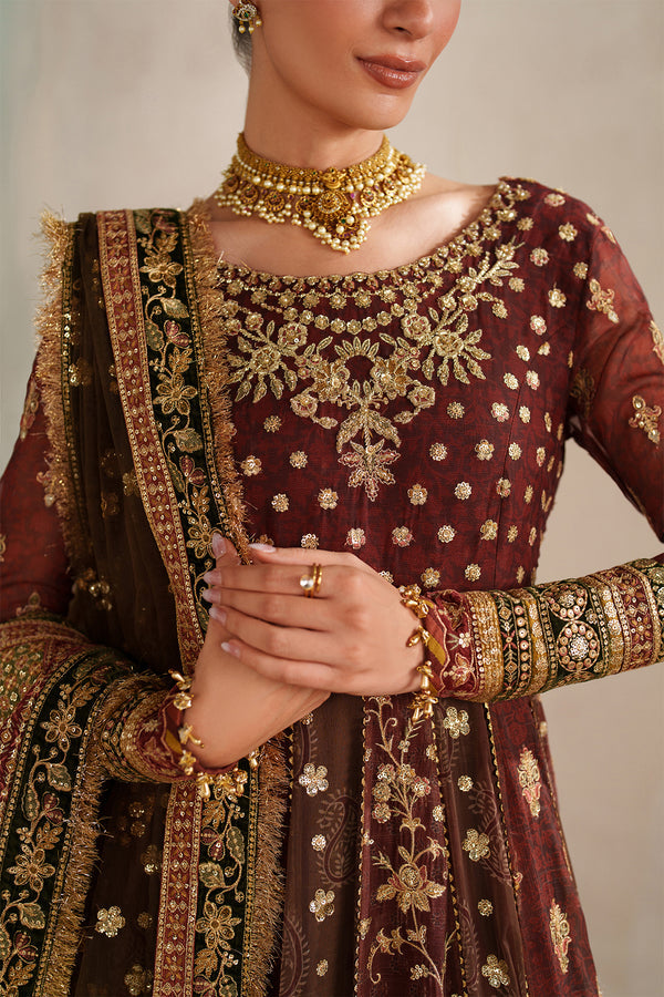 Baroque | Formals Collection | EMBROIDERED CHIFFON UF-4376 - Formal Dress - available at Maria Faisal in UK and USA.