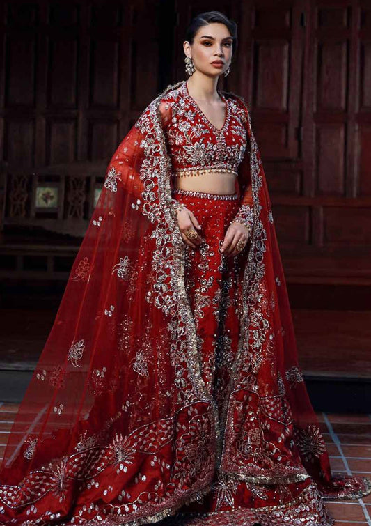 Ezra | Wedding Collection | EW24#08 - Rose - Designer Dress with Intricate embroidery and embellishments. Shop elegent wedding dress at Maria Faisal.