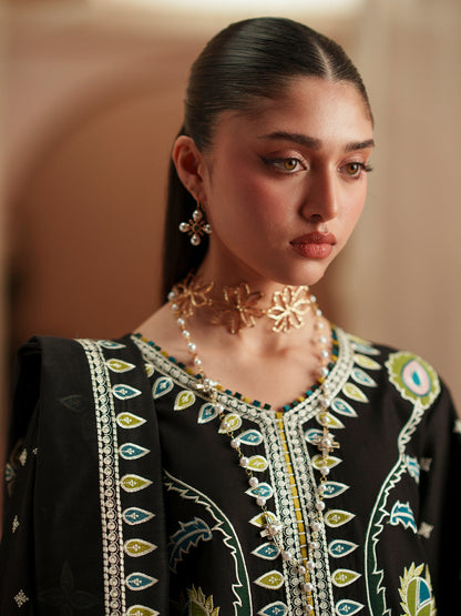 Bin Ilyas | Mashriq Luxury Lawn 26 | D-118-B - Luxury Dress - available at Maria Faisal in UK and USA.