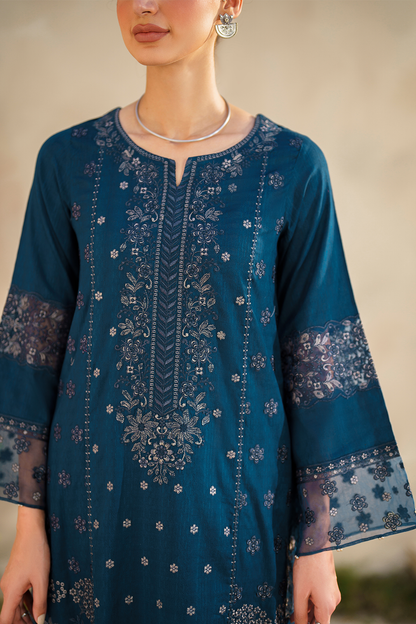 Iznik | Festive lawn 24 | SFL-01 - Designer Dress with Intricate embroidery and embellishments. Shop elegent wedding dress at Maria Faisal.
