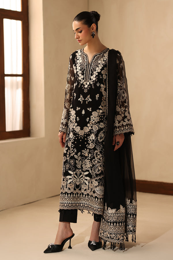 Baroque | Formals Collection | EMBROIDERED CHIFFON UF-4490 - Formal Dress - available at Maria Faisal in UK and USA.