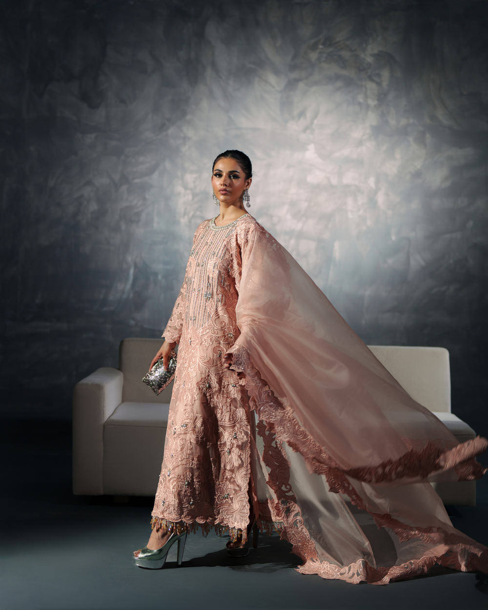 Vasal | Zyra Luxe Pret 26 | Peach Charm - Ladies Clothes - Maria Faisal