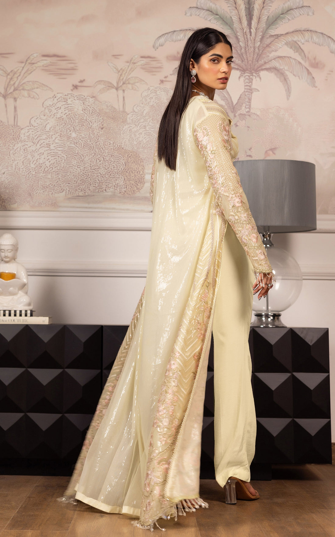 Threads and Motifs | Formal Dresses 25 | Net Embroidered Jacket With Embroidered Blouse - Ladies Clothes - Maria Faisal