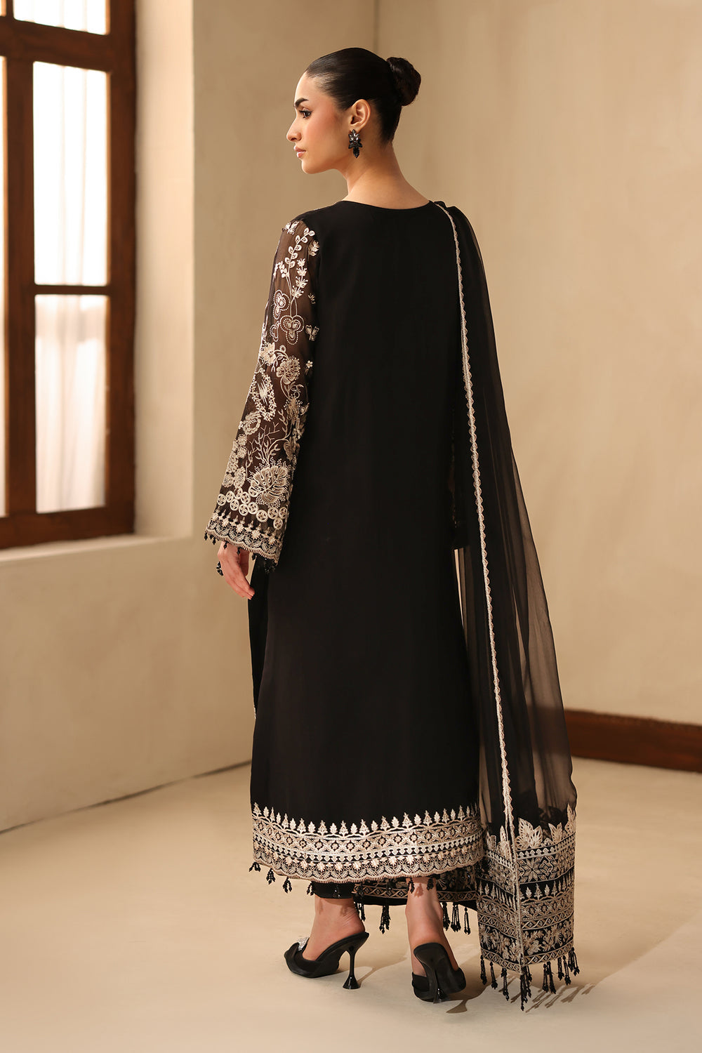 Baroque | Formals Collection | EMBROIDERED CHIFFON UF-4490 - Formal Dress - available at Maria Faisal in UK and USA.