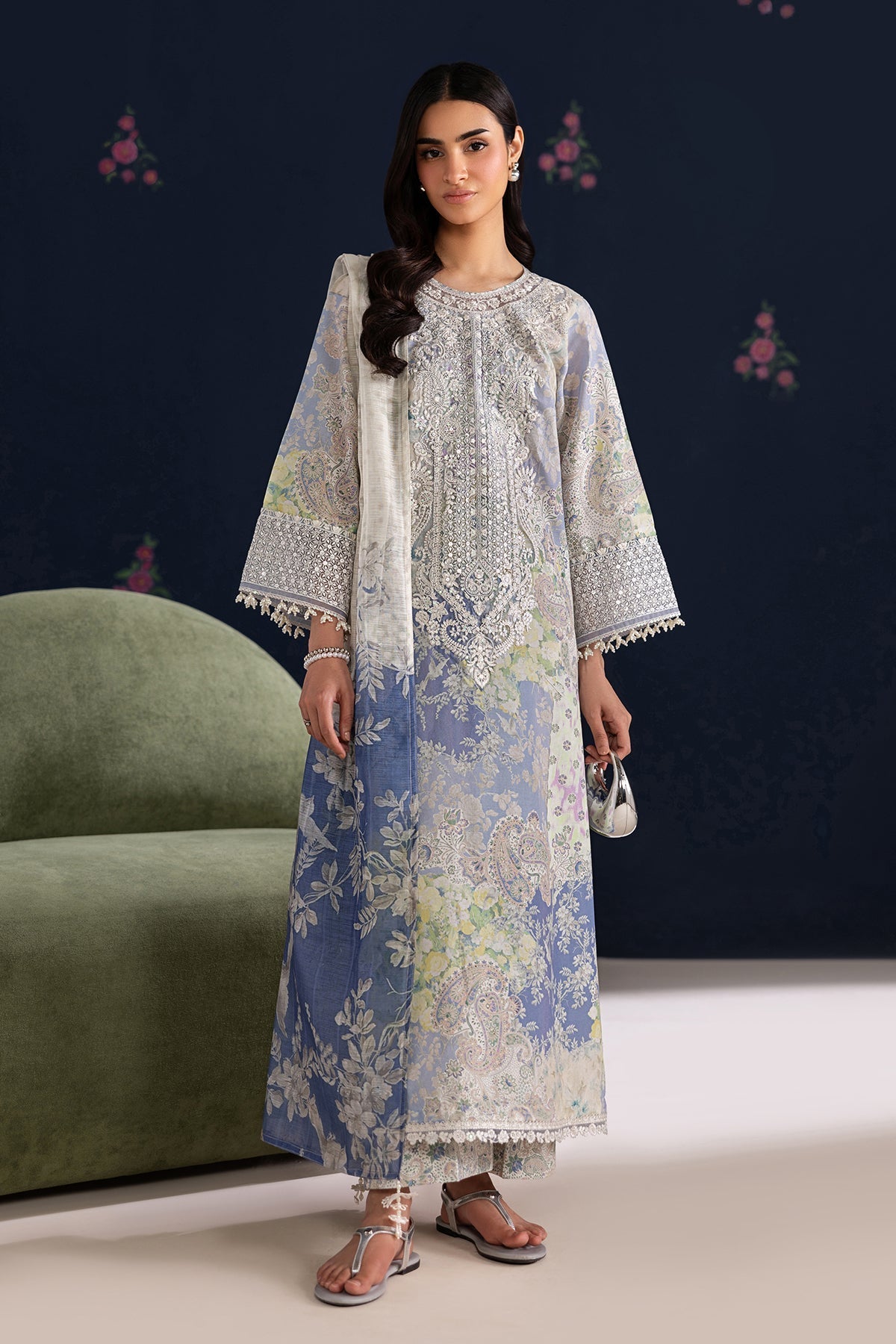 Baroque | Luxury Summer Pret | UF-4459 - Luxury Dress - available at Maria Faisal in UK and USA.