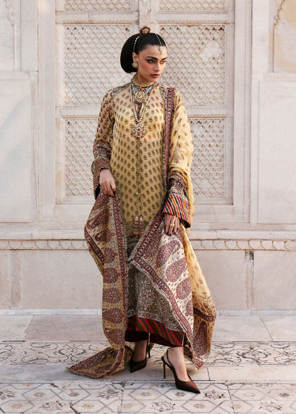Hussain Rehar | Luxury Pret AW 25 | Marigale - Formal Dress - available at Maria Faisal in UK and USA.