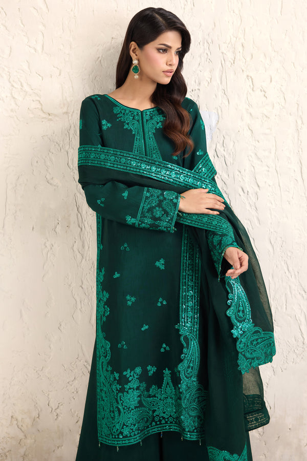 Farasha | Formals 26 | Emerald Luxe - Formal Dress - available at Maria Faisal in UK and USA.