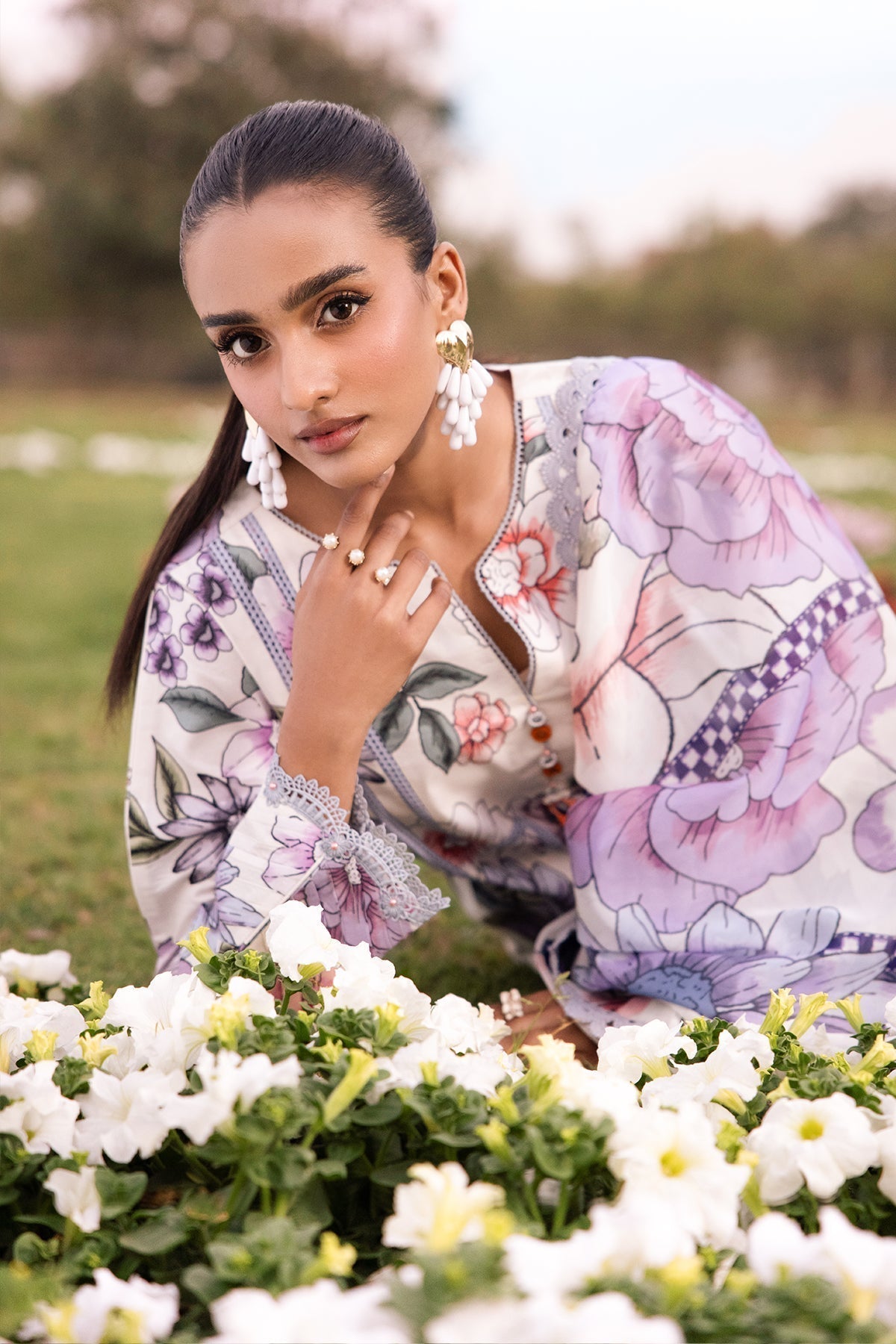 Alizeh | Sheen Lawn Prints 24 | TUBEROSE - Waniyas