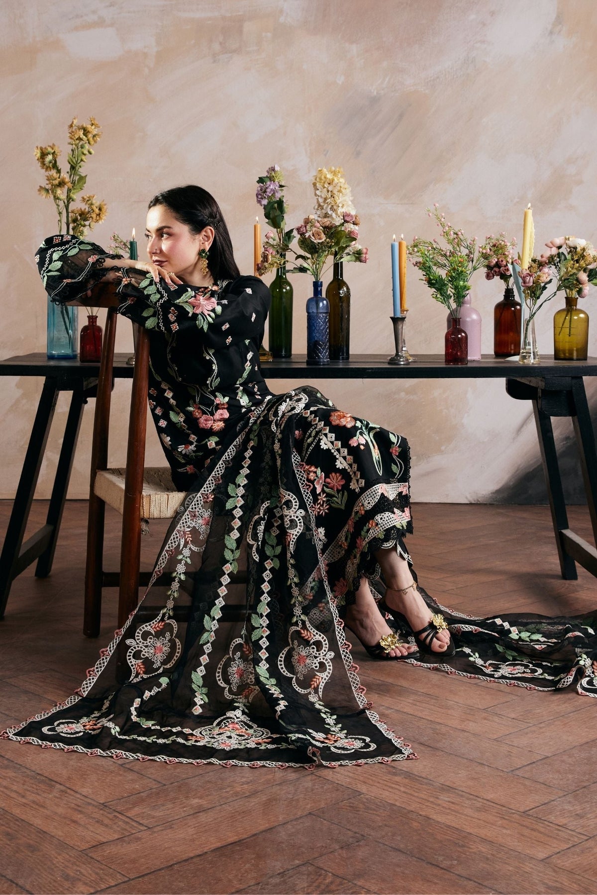Maryam Hussain | Luxury Lawn 26 Vol 2 | Gul Meena - Luxury Dress - available at Maria Faisal in UK and USA.