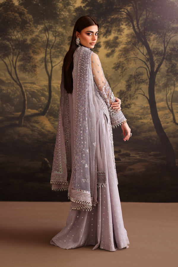 Baroque | Formals Collection | EMBROIDERED NET UF-4379 - Formal Dress - available at Maria Faisal in UK and USA.