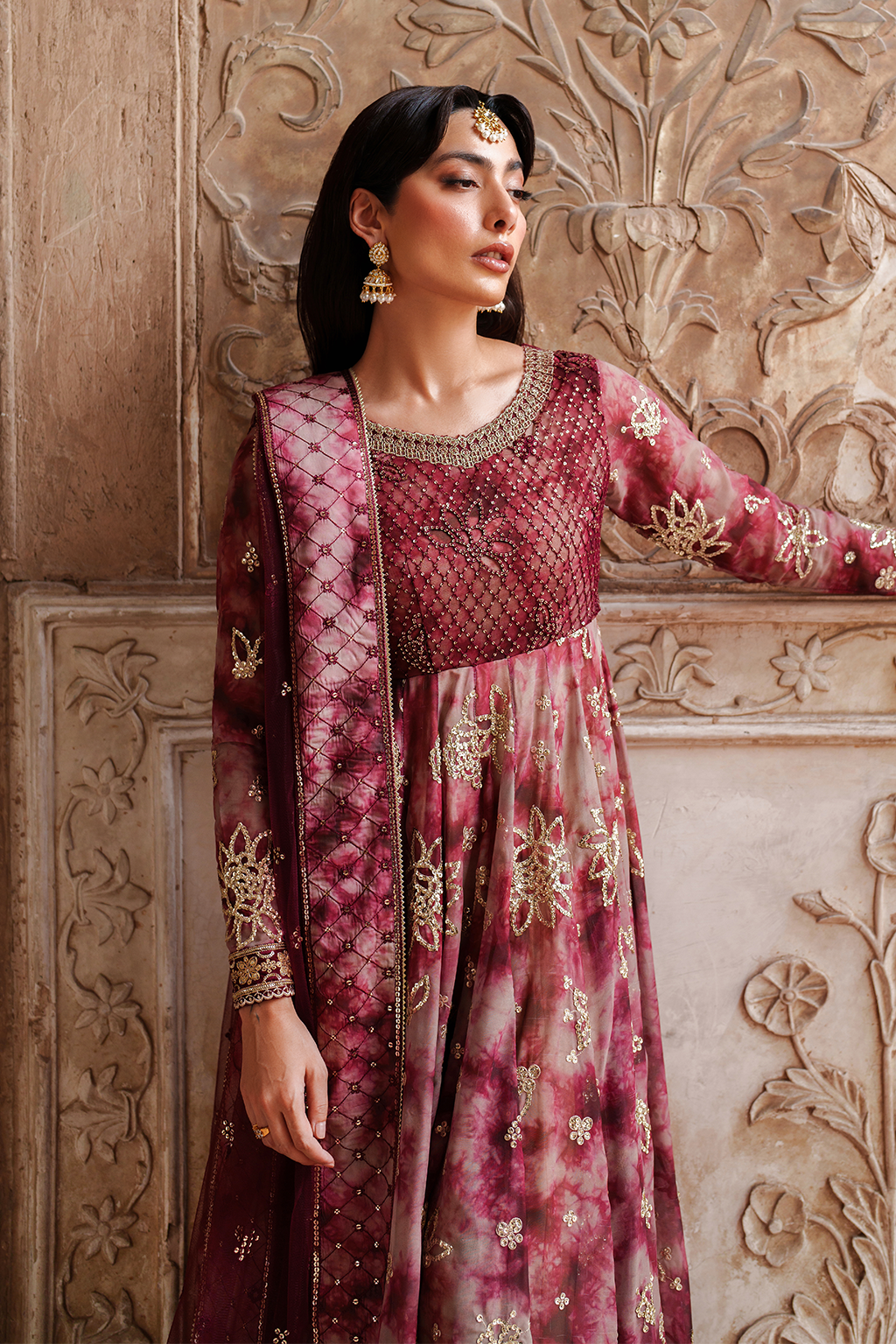 Iznik | Festive Formal | UE-533 Printed Chiffon - Ladies Clothes - Maria Faisal