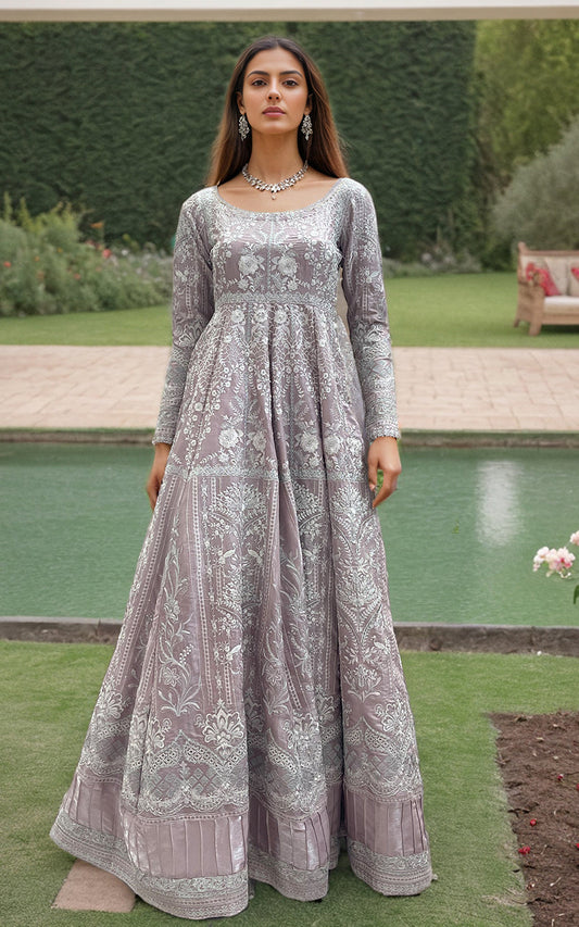 Threads and Motifs | Formal Dresses 25 | Embroidered Maxi - Ladies Clothes - Maria Faisal