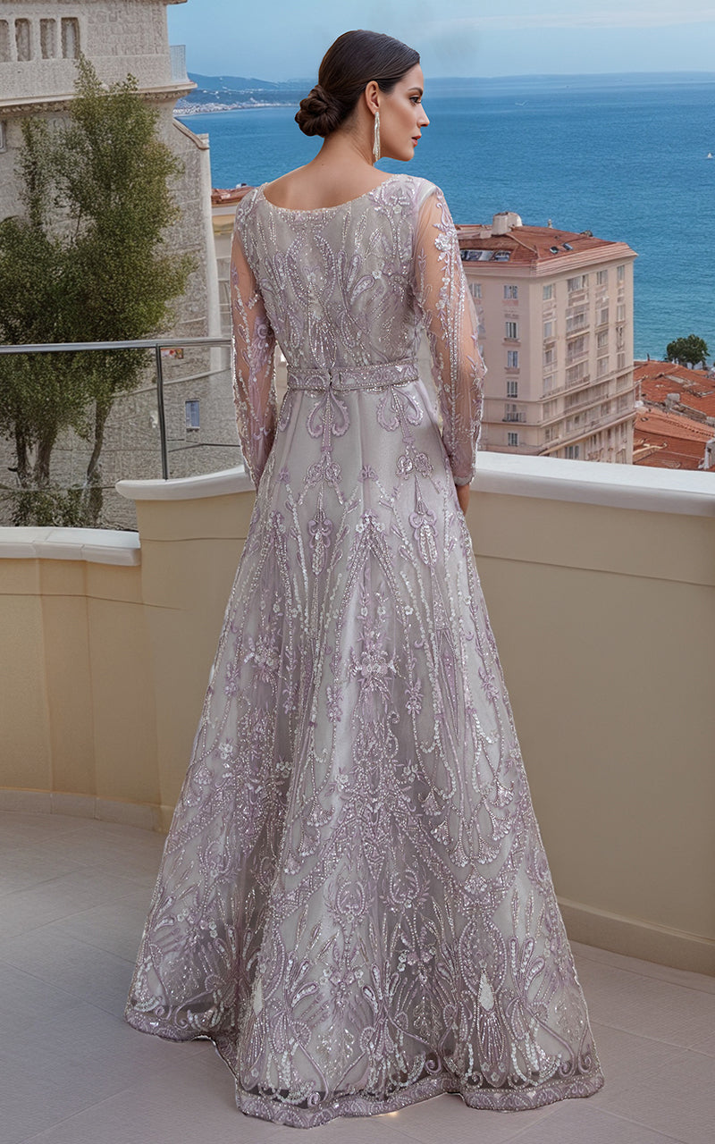 Threads and Motifs | Formal Dresses 25 | Net Embroidered Maxi - Ladies Clothes - Maria Faisal