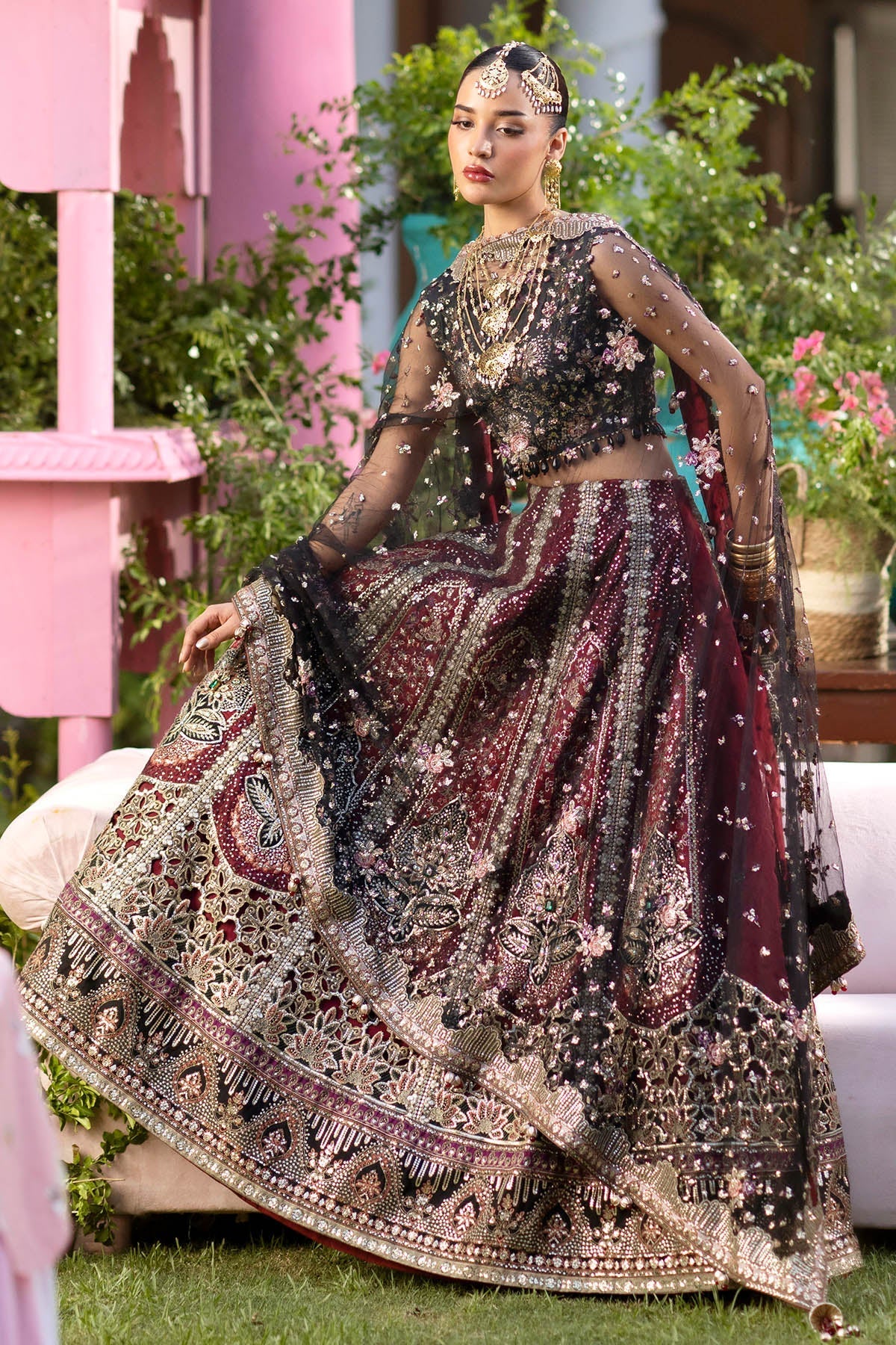 Nureh | Jhoomro Formals | NL-95 Emara - Formal Dress - available at Maria Faisal in UK and USA.