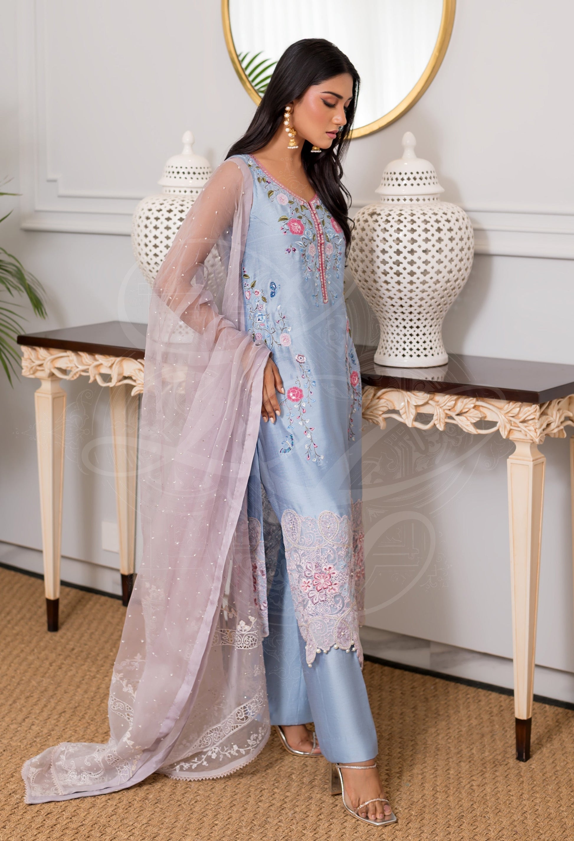 Layla Chatoor | Pret A Porter | LC-42 - Luxury Dress - available at Maria Faisal in UK and USA.