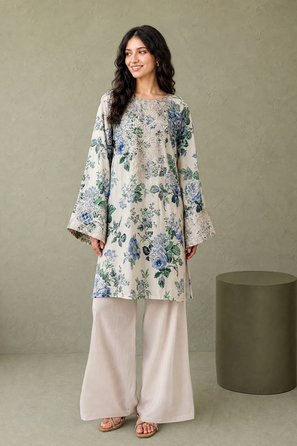 Saad Shaikh | Ease Fall Edit 26 | D-12 Co-ord Set Skin - Casual Dress - available at Maria Faisal in UK and USA.