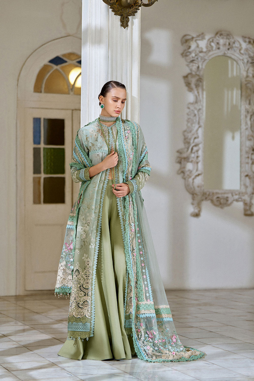 Sobia Nazir | Luxury Lawn Eid 26 | 12A - Luxury Dress - available at Maria Faisal in UK and USA.