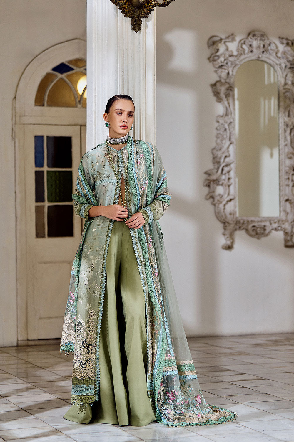 Sobia Nazir | Luxury Lawn Eid 26 | 12A - Luxury Dress - available at Maria Faisal in UK and USA.