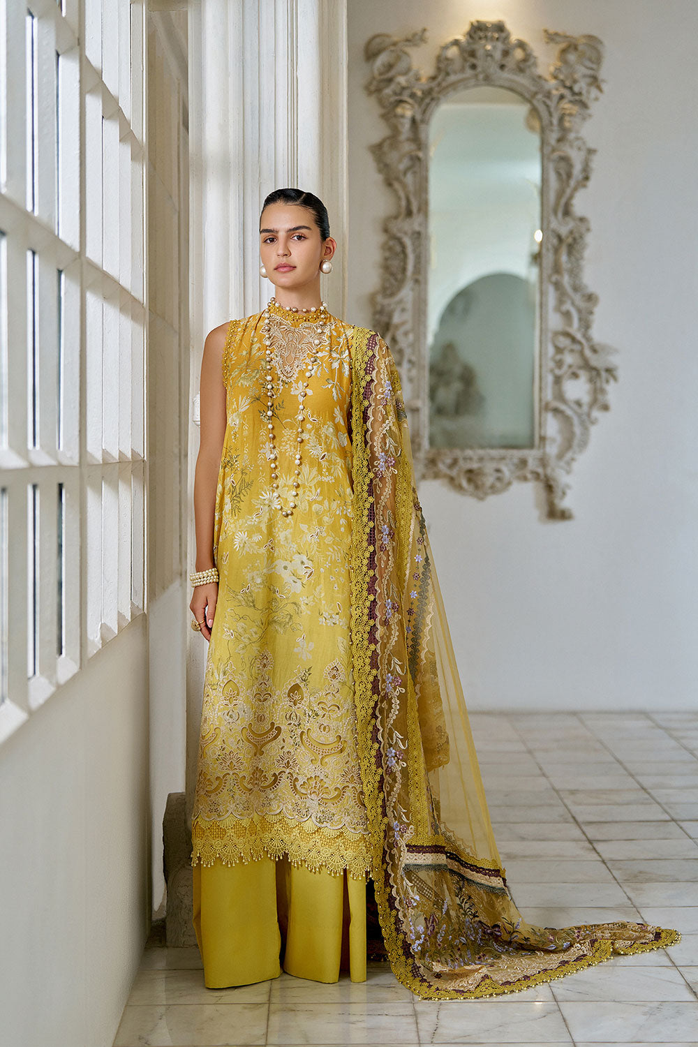 Sobia Nazir | Luxury Lawn Eid 26 | 12B - Luxury Dress - available at Maria Faisal in UK and USA.