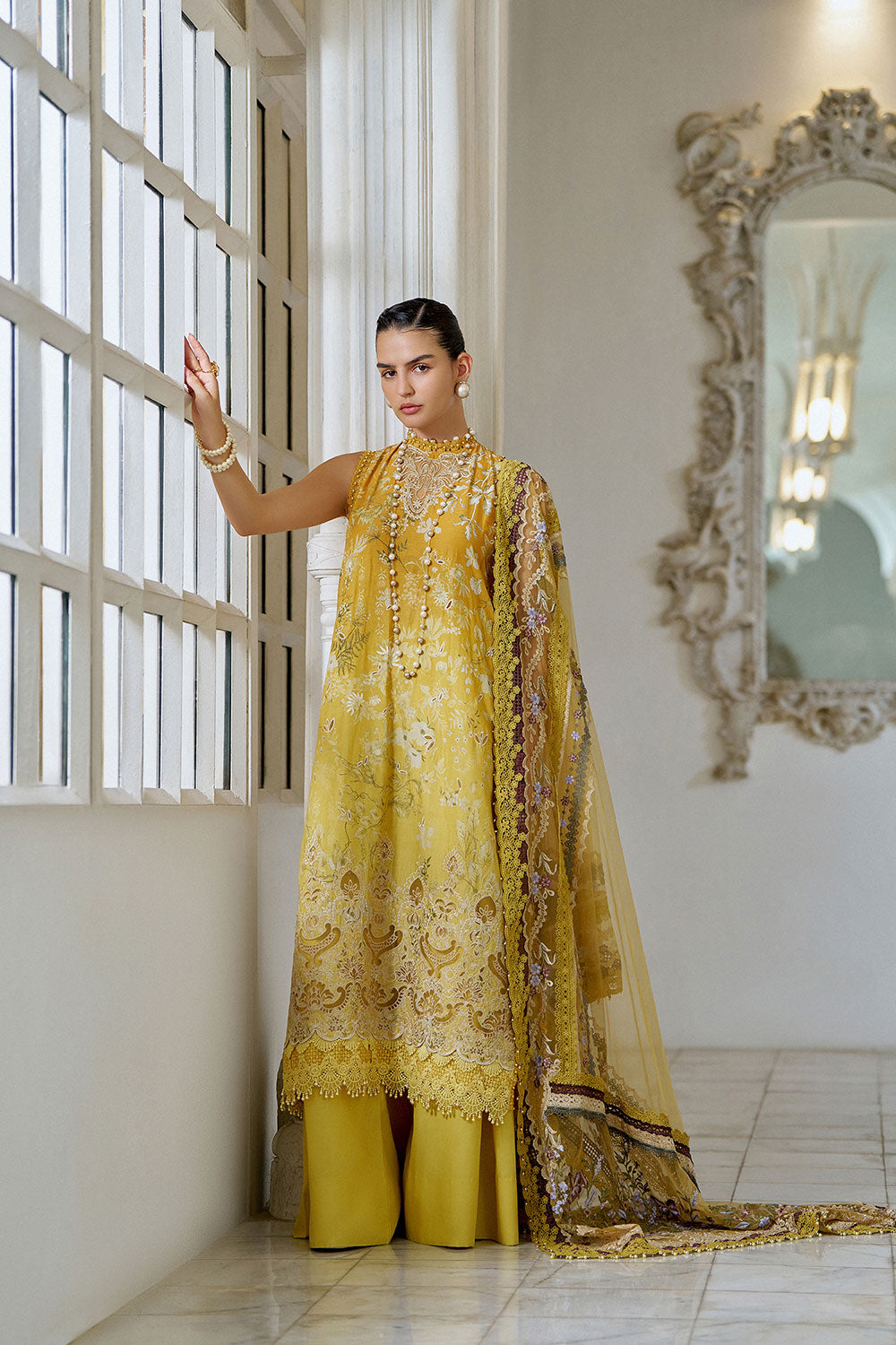 Sobia Nazir | Luxury Lawn Eid 26 | 12B - Luxury Dress - available at Maria Faisal in UK and USA.