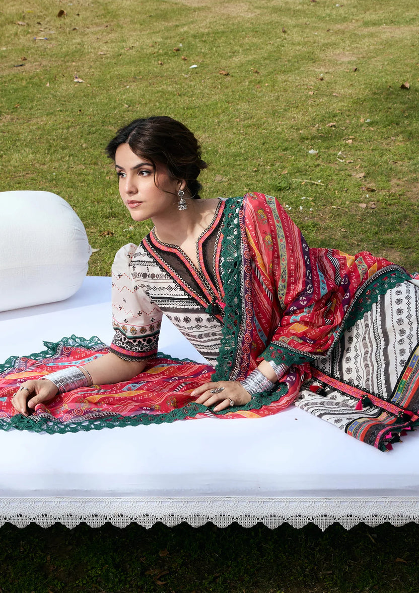 Kahf Premium | Prints Collection 26 | KPS-2B MEHRUBA - Luxury Dress - available at Maria Faisal in UK and USA.