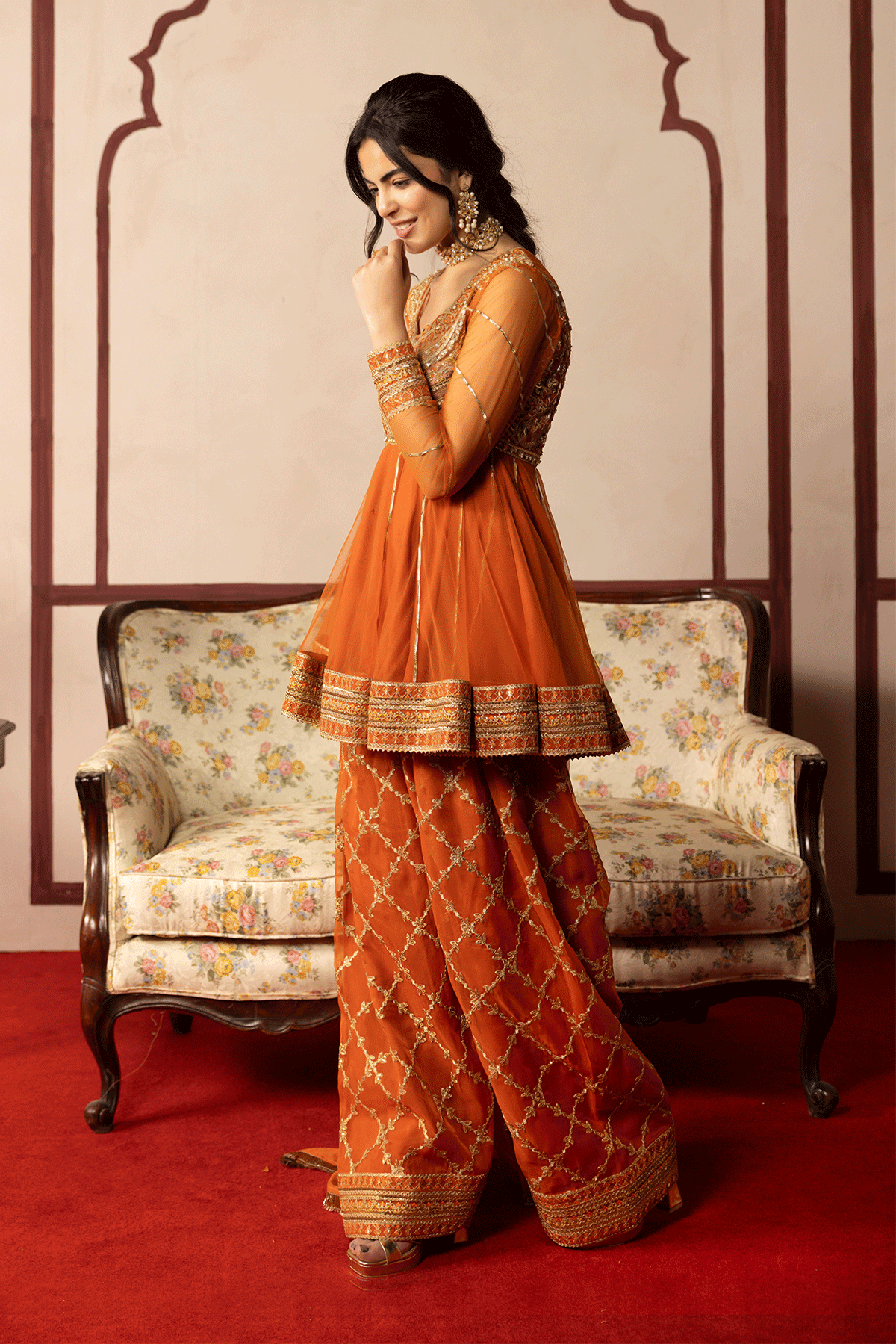 Erum Khan | Intezar e Eid | Rung-e-Miras - Luxury Dress - available at Maria Faisal in UK and USA.