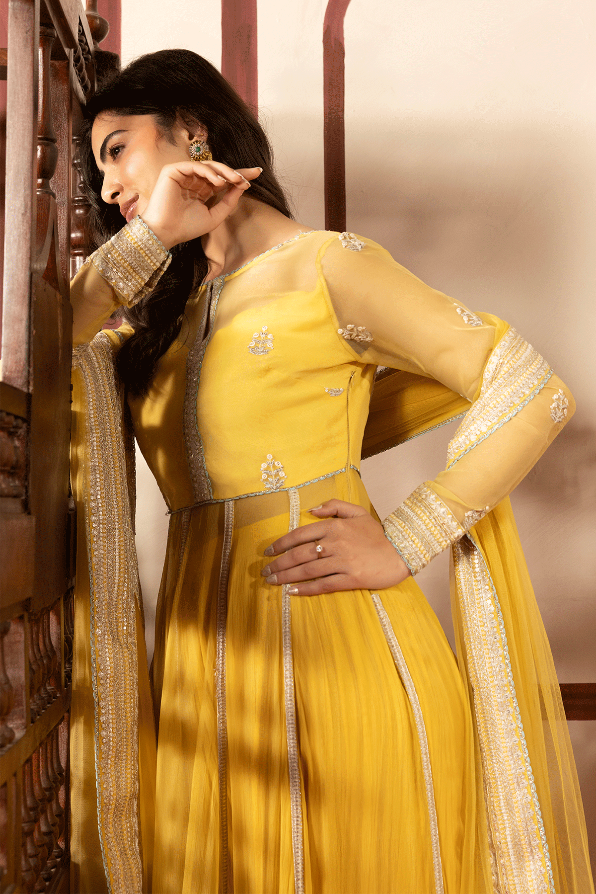 Erum Khan | Intezar e Eid | Roshni - Luxury Dress - available at Maria Faisal in UK and USA.