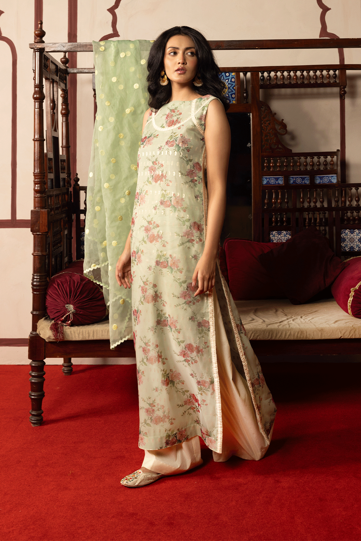 Erum Khan | Intezar e Eid | Rimjhim - Luxury Dress - available at Maria Faisal in UK and USA.