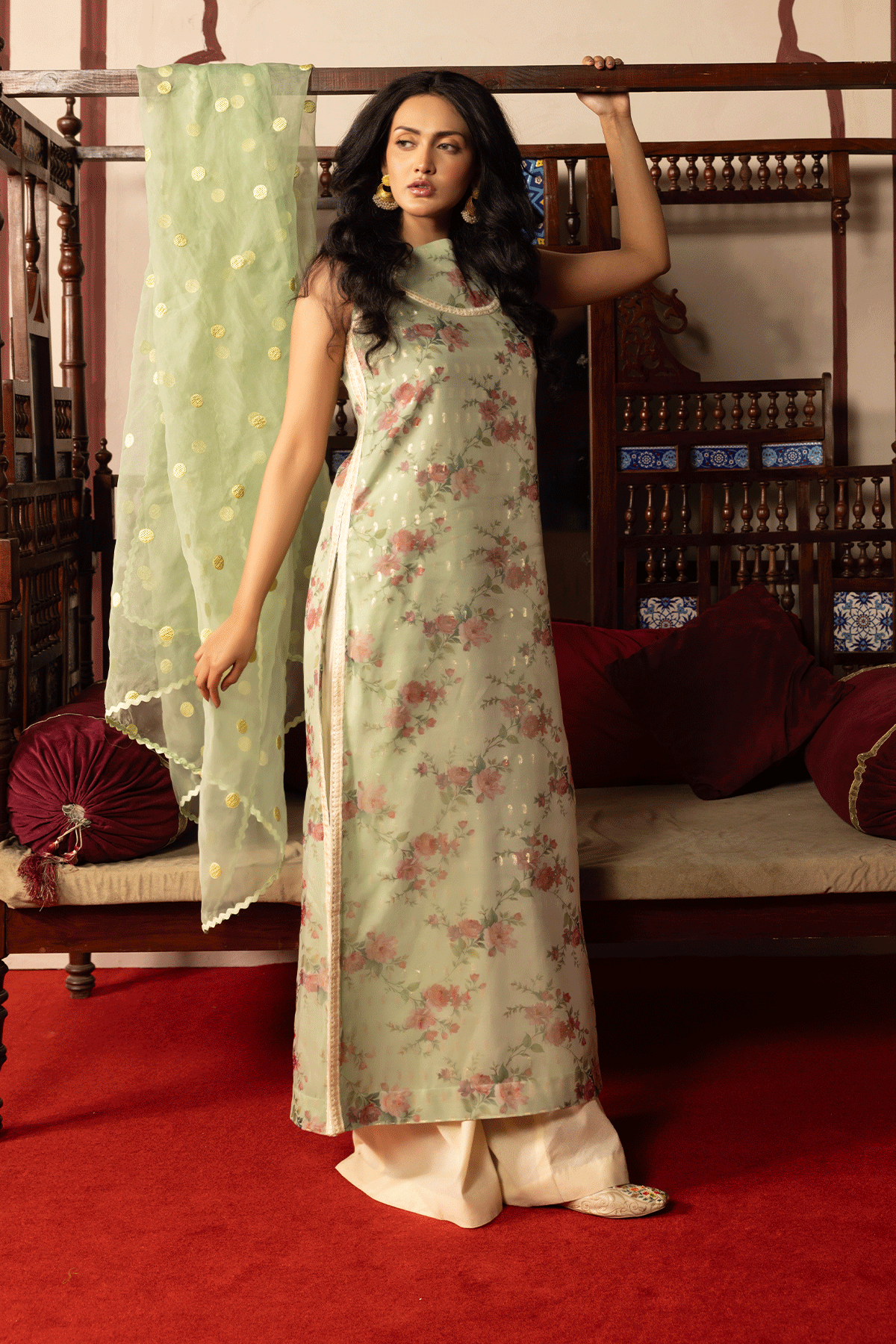 Erum Khan | Intezar e Eid | Rimjhim - Luxury Dress - available at Maria Faisal in UK and USA.