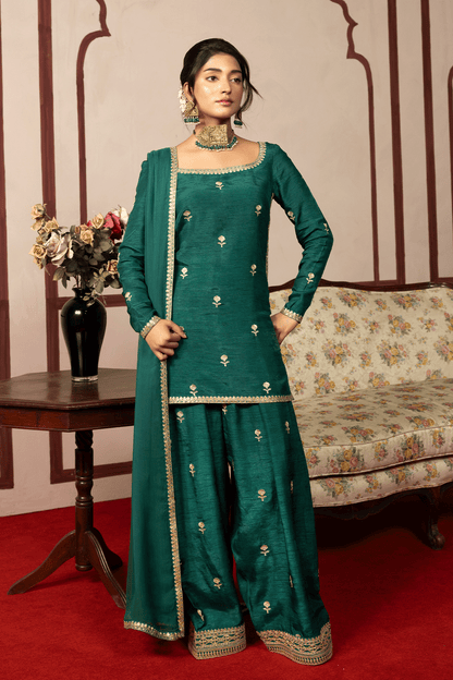 Erum Khan | Intezar e Eid | Firoza - Formal Dress - available at Maria Faisal in UK and USA.