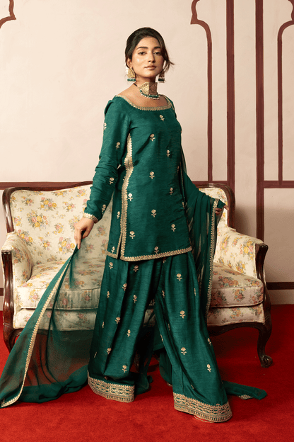 Erum Khan | Intezar e Eid | Firoza - Formal Dress - available at Maria Faisal in UK and USA.