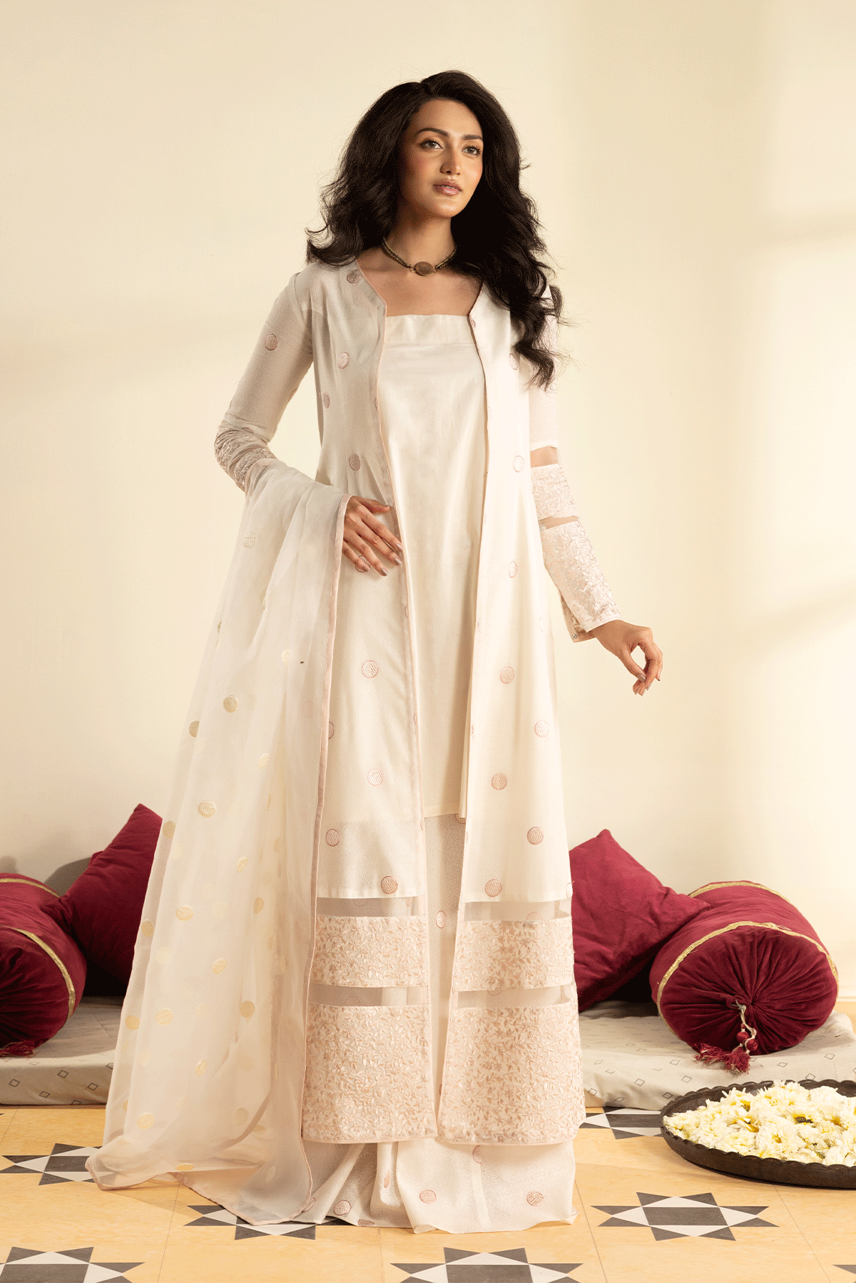 Erum Khan | Intezar e Eid | Dilkashi - Luxury Dress - available at Maria Faisal in UK and USA.
