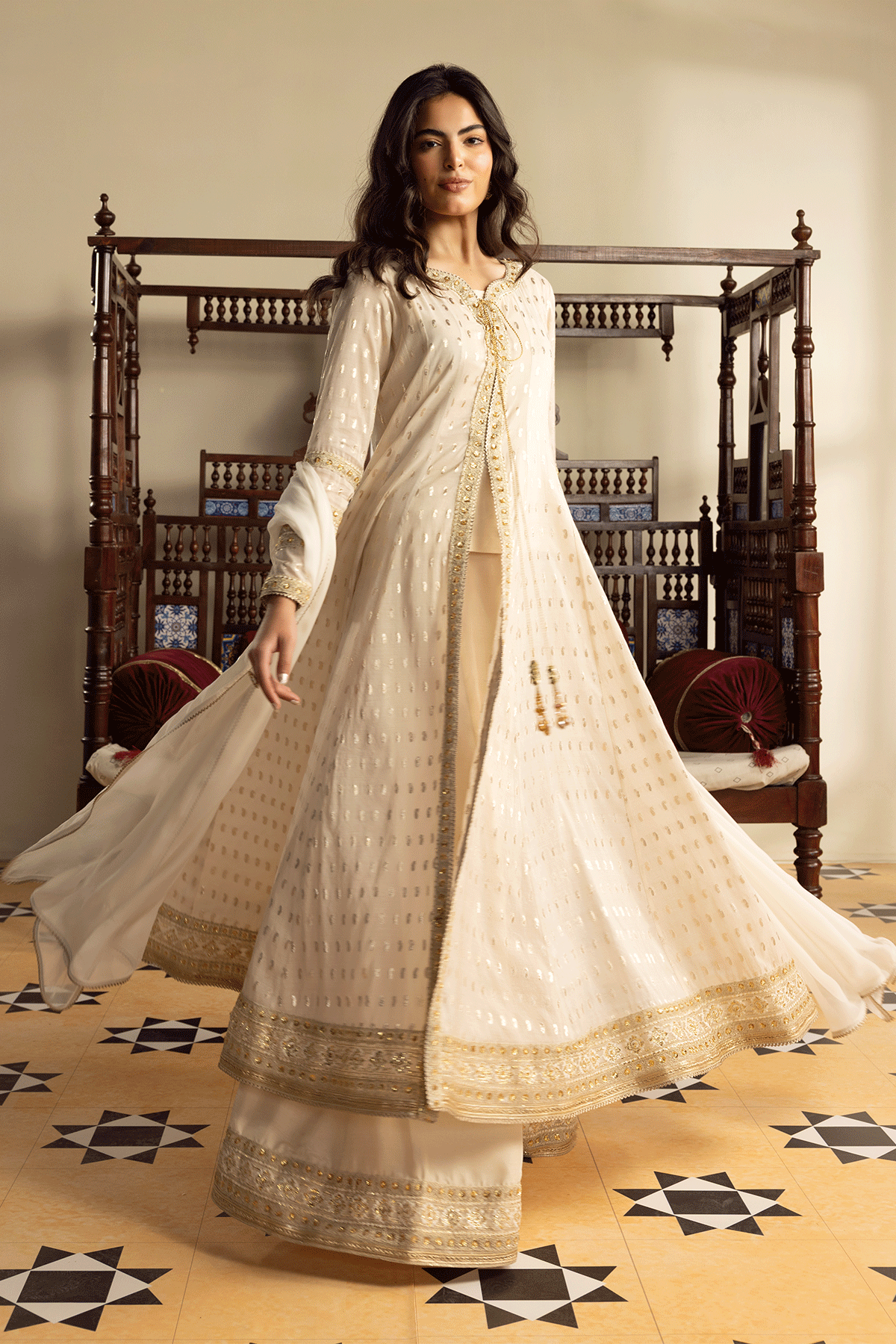 Erum Khan | Intezar e Eid | Aangan - Luxury Dress - available at Maria Faisal in UK and USA.
