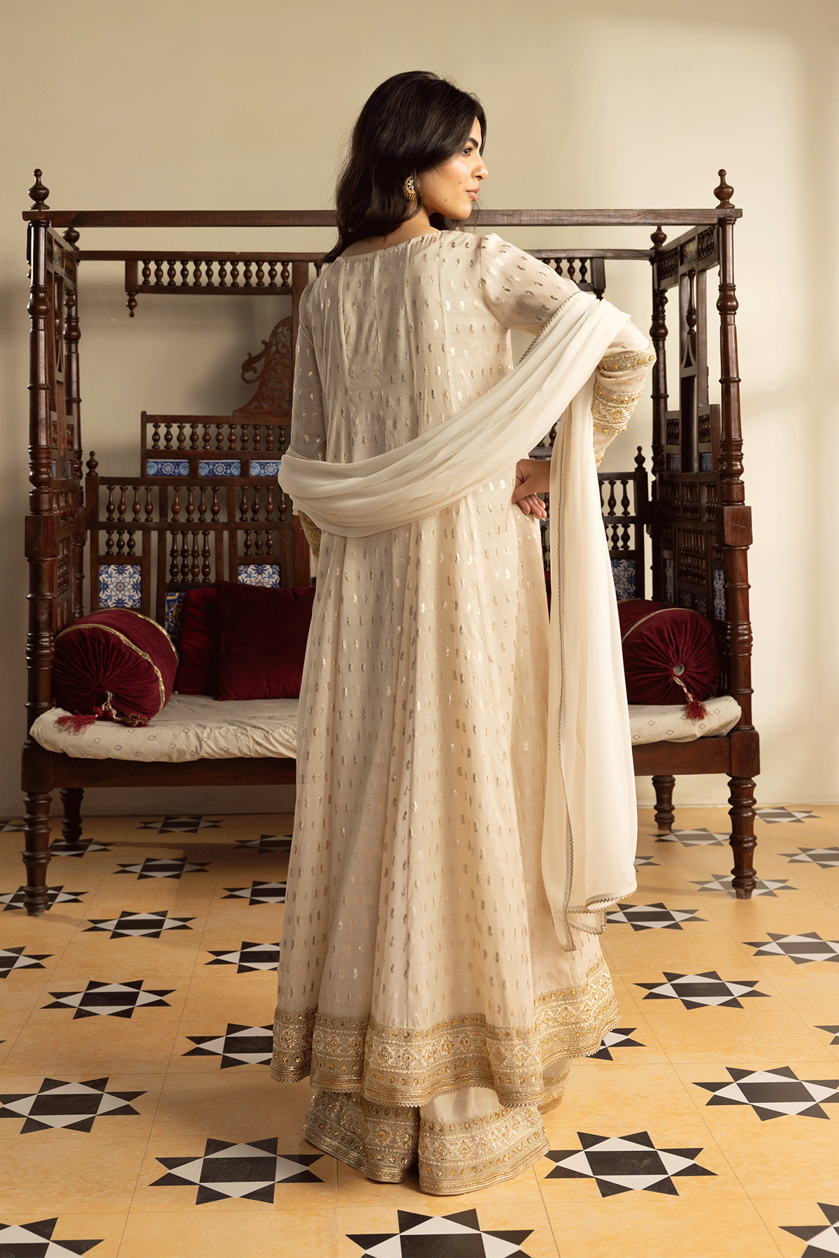 Erum Khan | Intezar e Eid | Aangan - Luxury Dress - available at Maria Faisal in UK and USA.