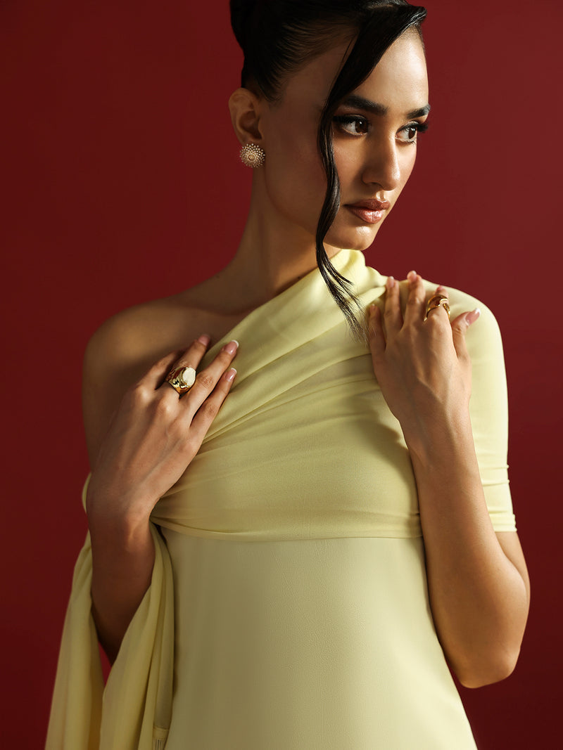 Caia | Basics 26 | LOOK 1 - Luxury Dress - available at Maria Faisal in UK and USA.