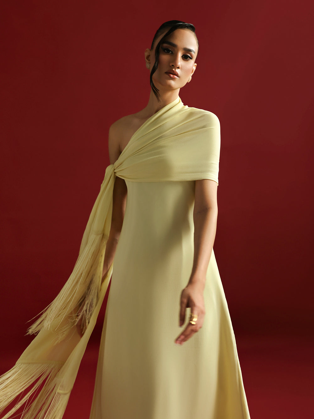 Caia | Basics 26 | LOOK 1 - Luxury Dress - available at Maria Faisal in UK and USA.