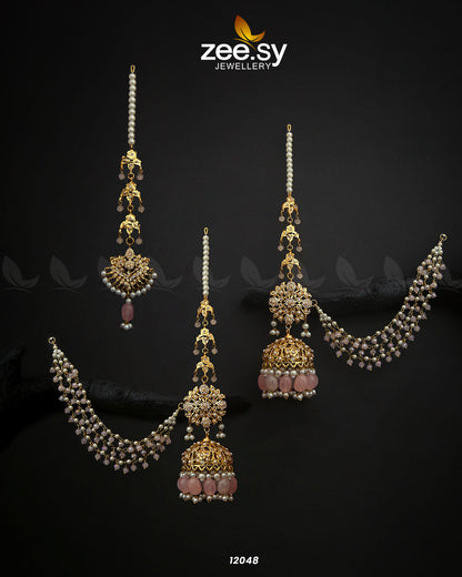 Glamourous Jhumka Earrings - Earrings 