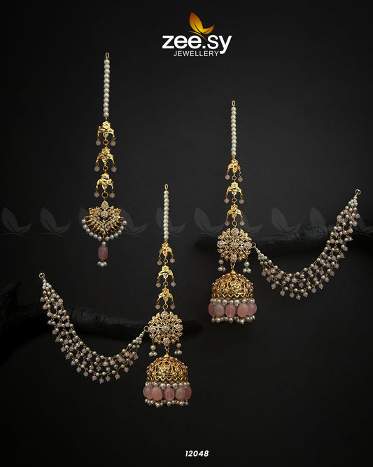 Glamourous Jhumka Earrings - Earrings 