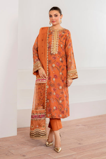 Baroque | Formals Collection | EMBROIDERED COTTON NET UF-701 - Formal Dress - available at Maria Faisal in UK and USA.