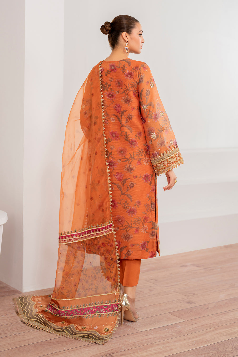 Baroque | Formals Collection | EMBROIDERED COTTON NET UF-701 - Formal Dress - available at Maria Faisal in UK and USA.