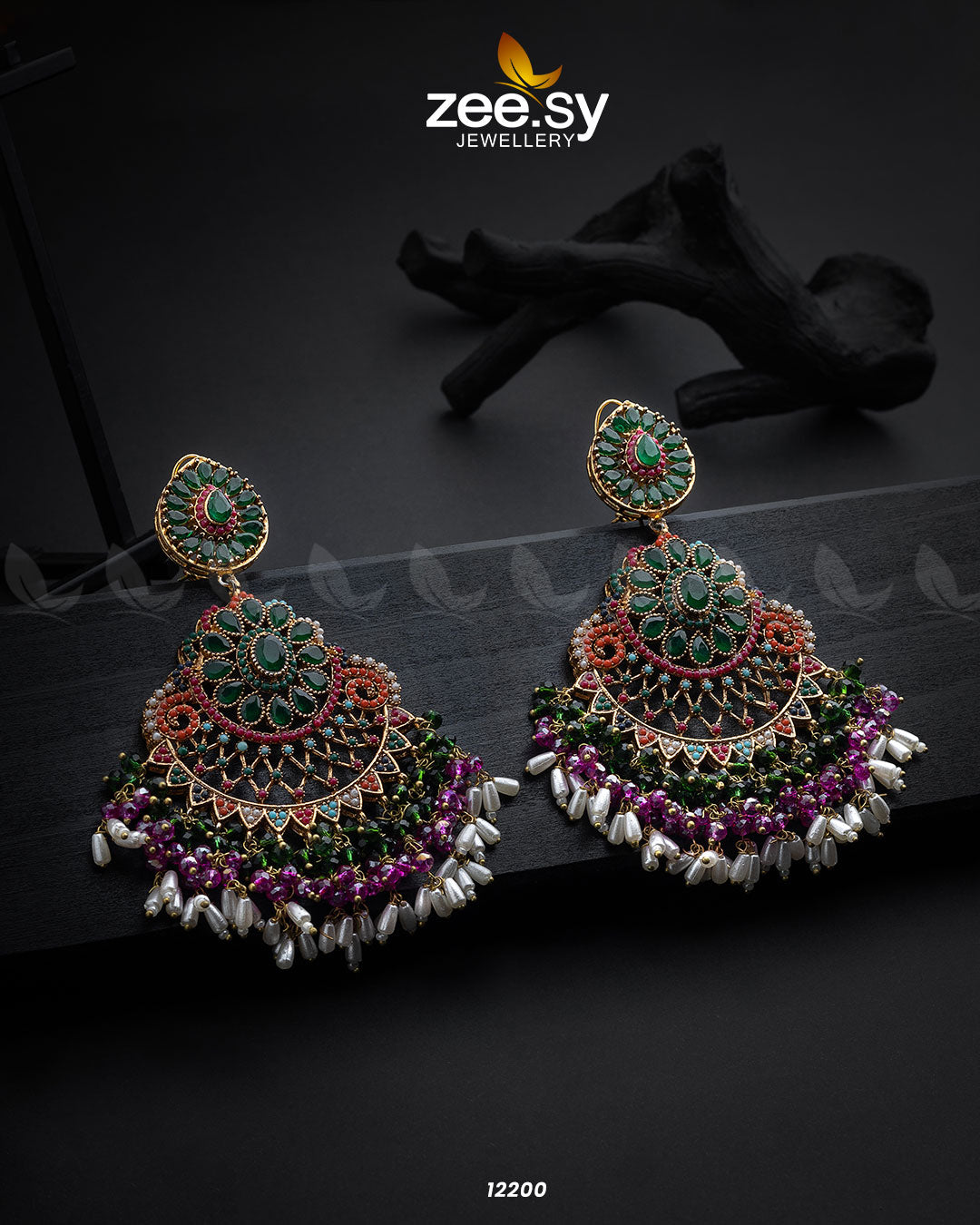 Lahza Naurattan Earrings - Earrings 