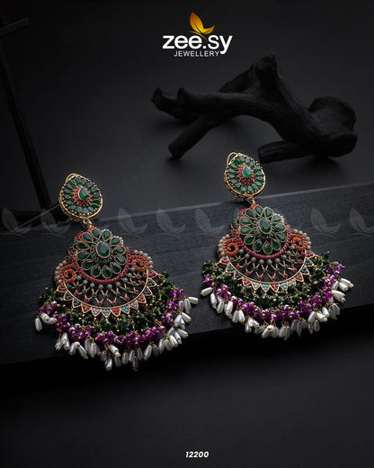 Lahza Naurattan Earrings - Earrings 