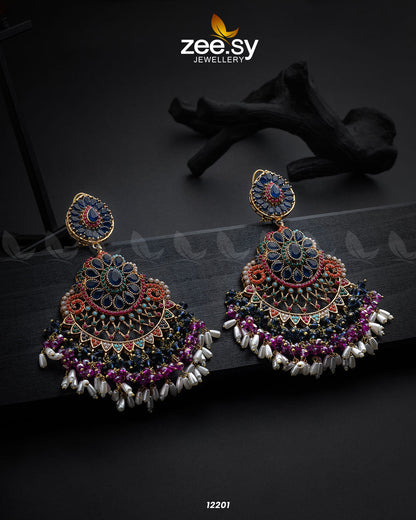 Lahza Naurattan Earrings - Earrings 