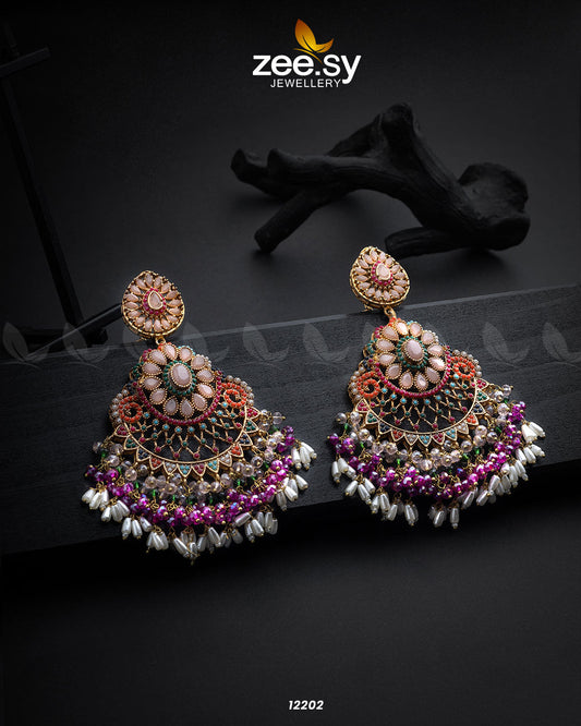 Lahza Naurattan Earrings - Earrings 