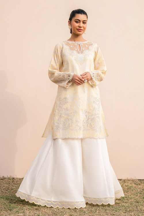 Baroque | Luxury Pret 24 | LAWN UF-607 - Designer Dress with Intricate embroidery and embellishments. Shop elegent wedding dress at Maria Faisal.