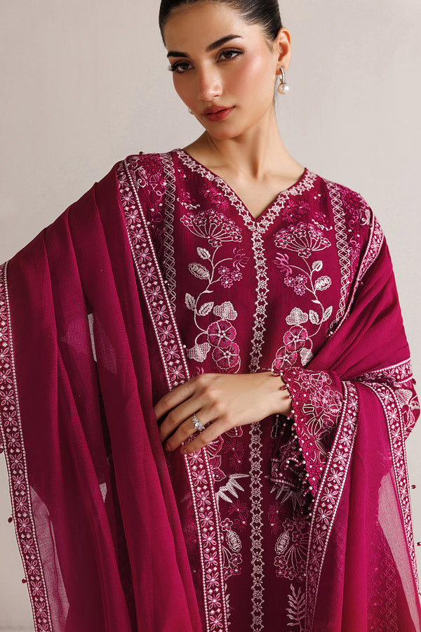 Baroque | Formals Collection | EMBROIDERED COTTON NET UF-4511 - Formal Dress - available at Maria Faisal in UK and USA.