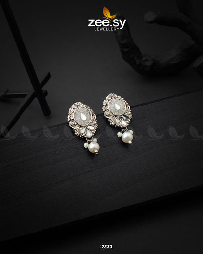 Limestone Crush Studs Earrings - Earrings 