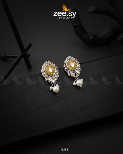 Limestone Crush Studs Earrings - Earrings 