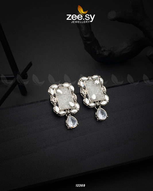 Agate Studs Earrings - Earrings 