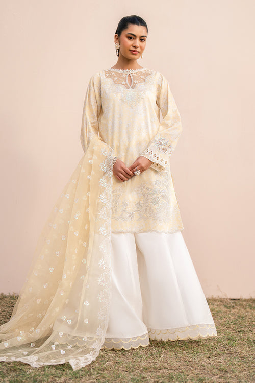 Baroque | Luxury Pret 24 | LAWN UF-607 - Designer Dress with Intricate embroidery and embellishments. Shop elegent wedding dress at Maria Faisal.